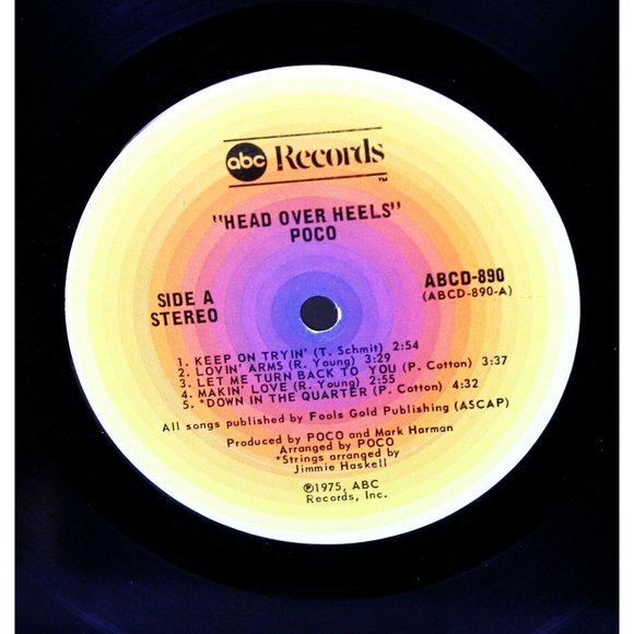 Vtg 1975 Poco Head Over Heels ABC Label LP Vinyl Record - Picture 5 of 8